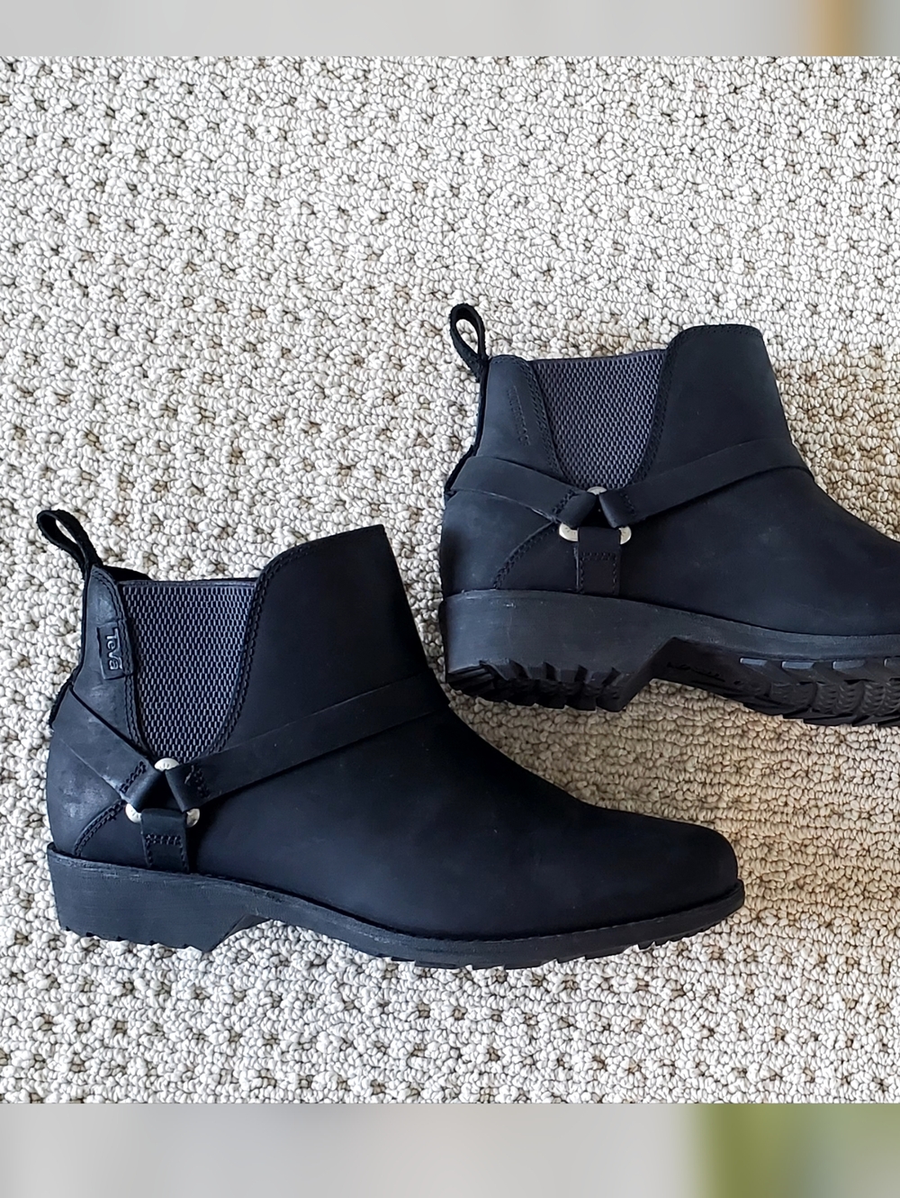 Teva Ellery Chelsea FG Waterproof Leather Ankle Boot, Black, Wm 9, NEW! - Picture 16 of 16